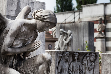 Image showing Old Cemetery statue