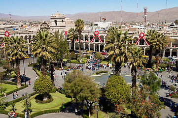 Image showing Plaza de Armas in Arequipa, Peru, South America