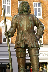 Image showing Statue of Tordenskiold in Frederikshavn in Denmark