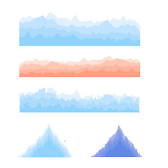 Image showing Silhouettes of Mountains
