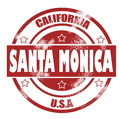 Image showing Santa Monica Stamp