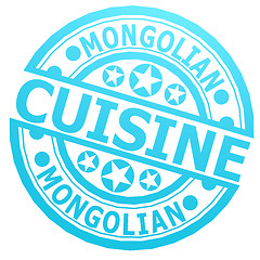 Image showing Mongolian cuisine stamp