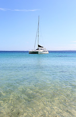 Image showing Catamaran on the water in Jervis Bay