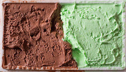 Image showing Chocolate and mint icecream