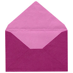 Image showing Pink envelope isolated