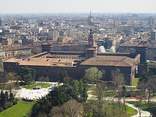 Image showing Milan aerial view