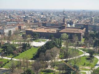 Image showing Milan aerial view