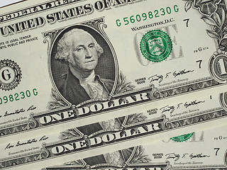 Image showing Dollar notes 1 Dollar