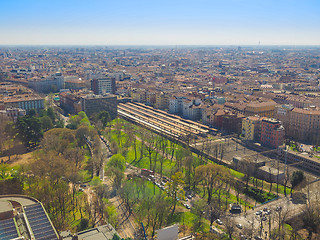 Image showing Milan aerial view