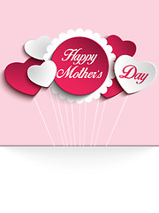 Image showing Happy Mother Day Heart Tag Background