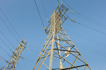 Image showing high voltage power lines