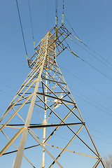 Image showing high voltage power lines