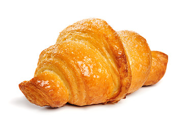 Image showing fresh croissant on white background