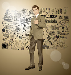 Image showing Vector Business Man Shows Well Done