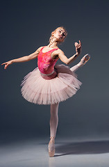 Image showing Portrait of the ballerina in ballet pose