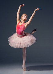 Image showing Portrait of the ballerina in ballet pose