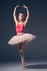 Image showing Portrait of the ballerina in ballet pose