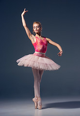 Image showing Portrait of the ballerina in ballet pose