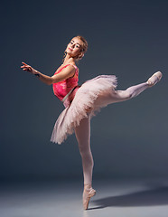 Image showing Portrait of the ballerina in ballet pose