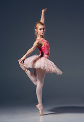 Image showing Portrait of the ballerina in ballet pose