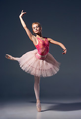 Image showing Portrait of the ballerina in ballet pose