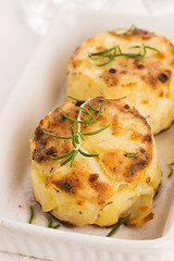 Image showing potato gratin with fresh rosemary