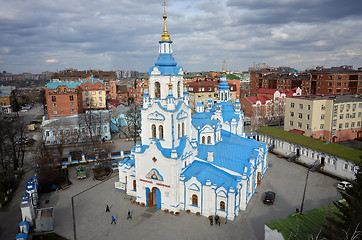 Image showing Aerial view on Znamensky Cathedral. Tyumen. Russia