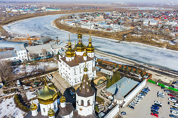 Image showing Aerial view on Holy Trinity Monastery