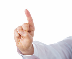 Image showing Right Hand Pointing Index Finger Upwards