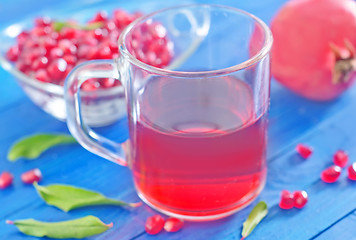 Image showing pomegranate and juice