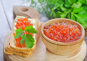 Image showing caviar on bread