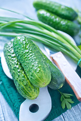 Image showing fresh cucumbers