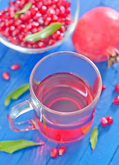 Image showing pomegranate and juice