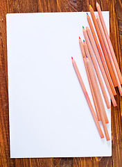 Image showing paper and color pencils