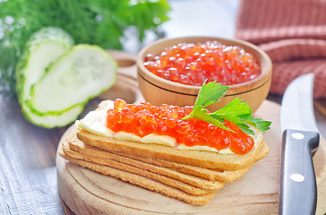 Image showing caviar on bread