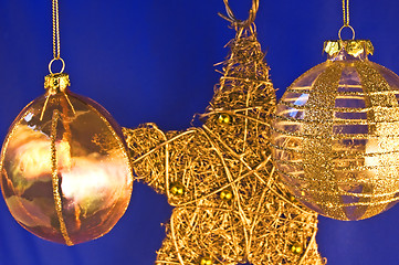 Image showing Christmas balls with star