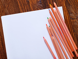 Image showing paper and color pencils