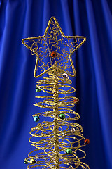 Image showing Golden christmas tree