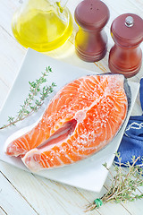 Image showing raw salmon