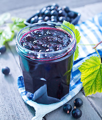 Image showing black currant jam