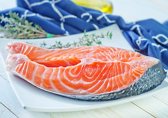 Image showing raw salmon