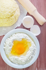 Image showing flour and eggs