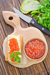 Image showing caviar on bread