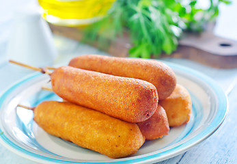 Image showing corndogs