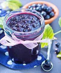 Image showing black currant jam