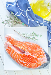 Image showing raw salmon