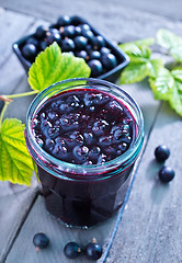 Image showing black currant jam
