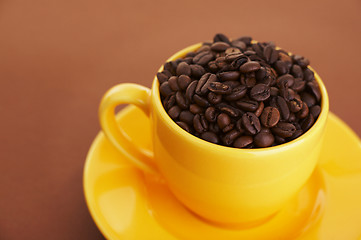 Image showing Yellow coffee cup