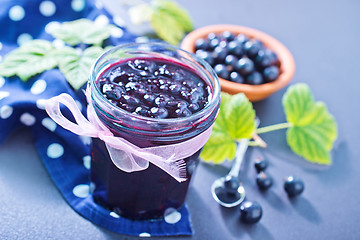 Image showing black currant jam