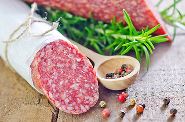 Image showing salami